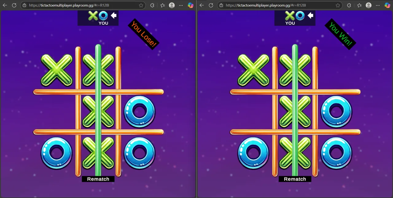 Tic Tac Toe turn-based game board